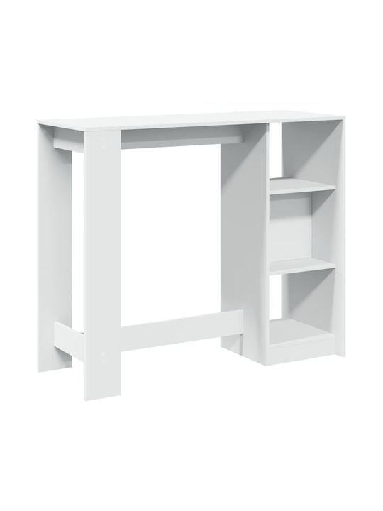Vidaxl Console Table Shelf White 124x46x103.5cm Engineered Wood 1 Piece White