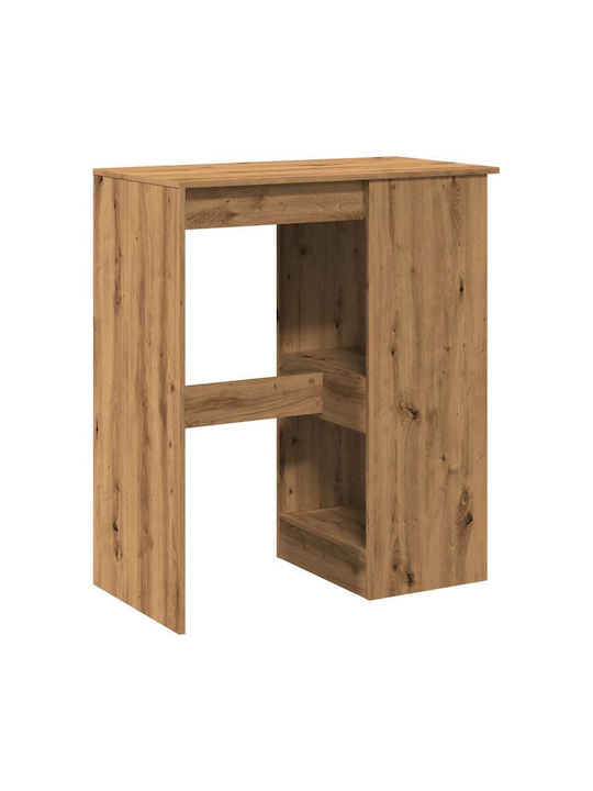 Vidaxl Bar Table Oak Rails 90x47.5x103.5cm Processed Wood 1 Piece Brown