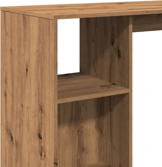 Vidaxl Konsolentisch Regal Braun Eiche 124x46x103,5cm Holzwerkstoff 1 Stück Braun
