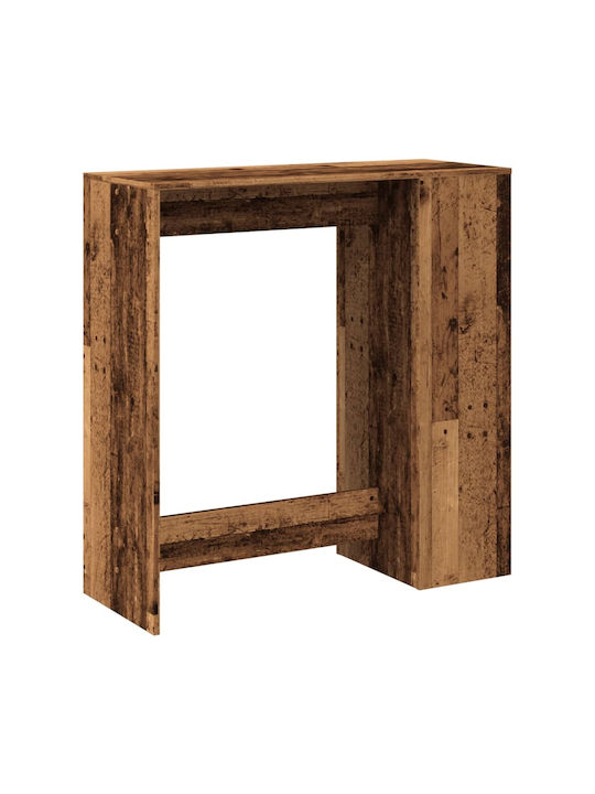 Vidaxl Bar Table Rails 101x40x103.5cm Solid Wood 1 Piece Brown