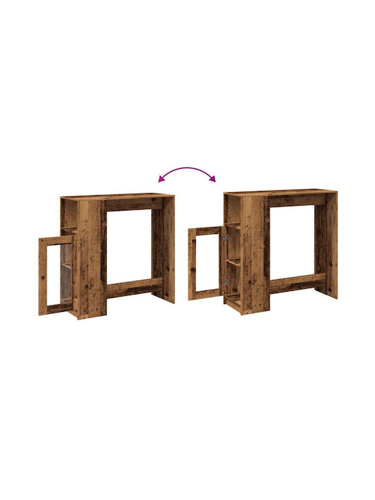 Vidaxl Bar Table Rails 101x40x103.5cm Solid Wood 1 Piece Brown