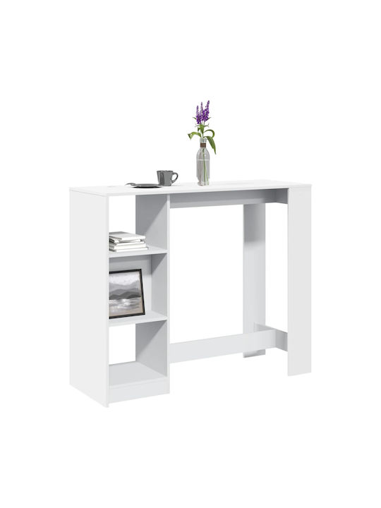 Vidaxl Console Table Shelf White 124x46x103.5cm Engineered Wood 1 Piece White