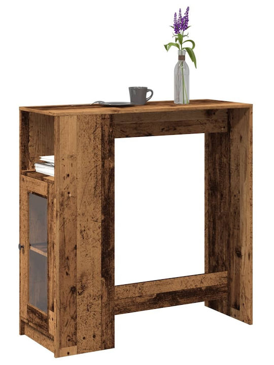 Vidaxl Bar Table Rails 101x40x103.5cm Solid Wood 1 Piece Brown