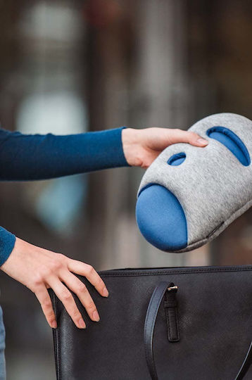 Ostrichpillow Pernă de călătorie Bumbac Albastru M25xL17xH7cm