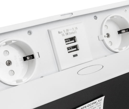Spacetronik SPS-D24W V2 Pop-up Steckdose