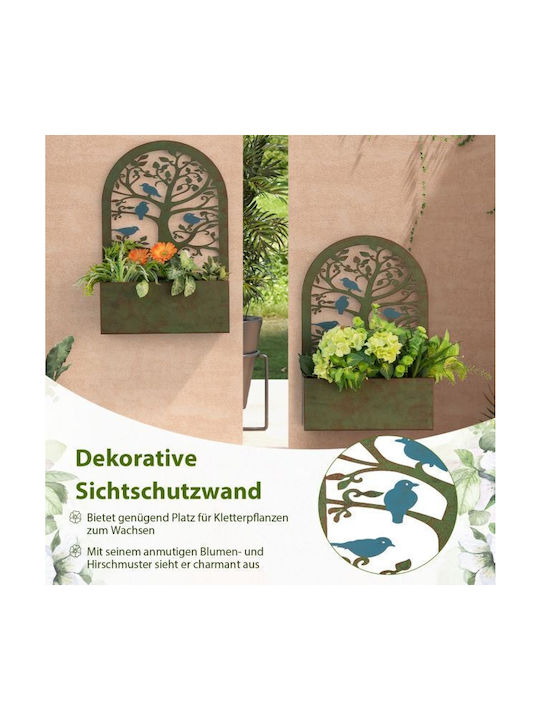 Costway Planter Box Metal De bronz 40x17x60cm.