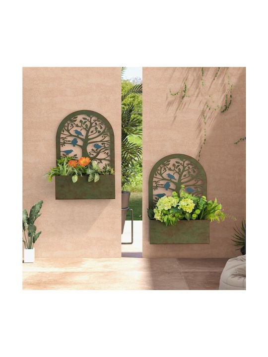Costway Planter Box Metal De bronz 40x17x60cm.
