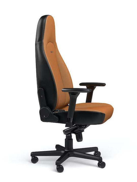 Noblechairs Icon Δερμάτινη Καρέκλα Gaming με Ρυθμιζόμενα Μπράτσα Καφέ