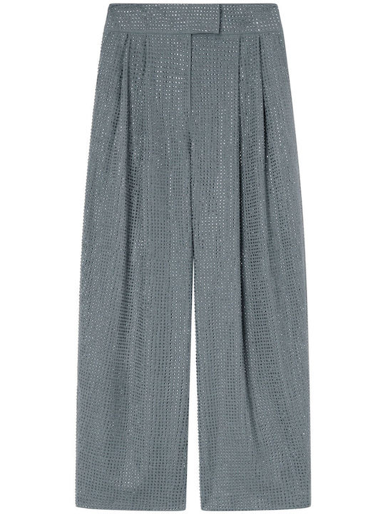 Pinko Damen Stoff Palazzo-Hose Grey