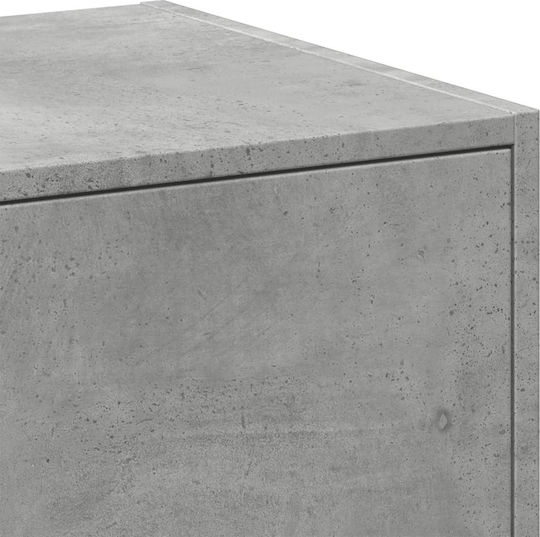 vidaXL Büroaufbewahrungsschublade aus Holz und Metall Grau 30x41x77,5cm