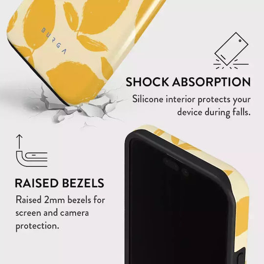 Burga Iphone 15 Pro Fashion Tough Magsafe Σκληρή Θήκη Magsafe Lemon Tart