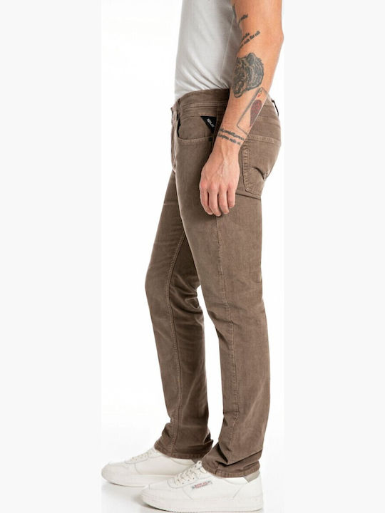 Grover Pantaloni Elastic Brown