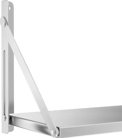 Klappbares Wandregal Gastronomie aus Edelstahl 40 kg Tragkraft 60 x 30 cm