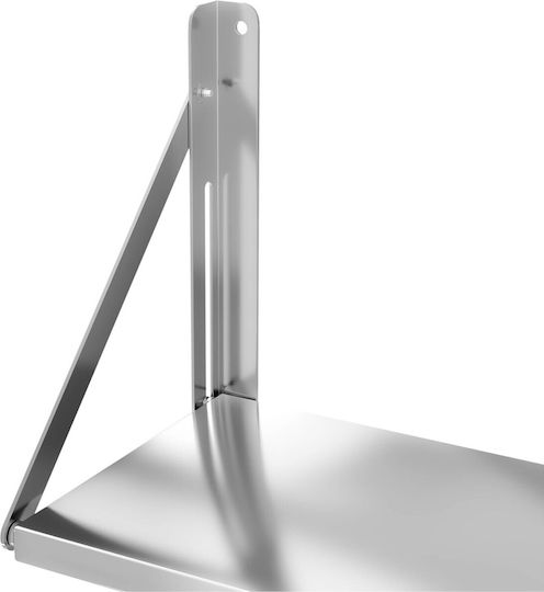 Folding Wall Shelf Food Service Stainless Steel 40 Kg Capacity 100 x 30 cm