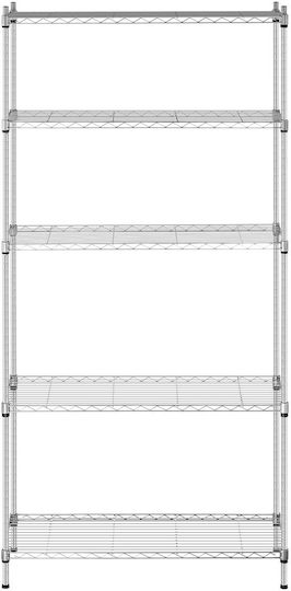 Gray Wire Mesh Storage Rack 180x90x35cm Up To 150kg