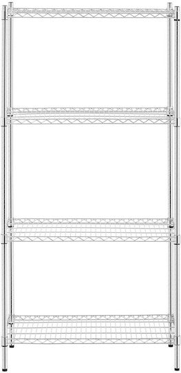 Chromed Workshop Shelf 4 Wire Shelves Up To 1 Ton 1000 Kg 90x45x180 Cm