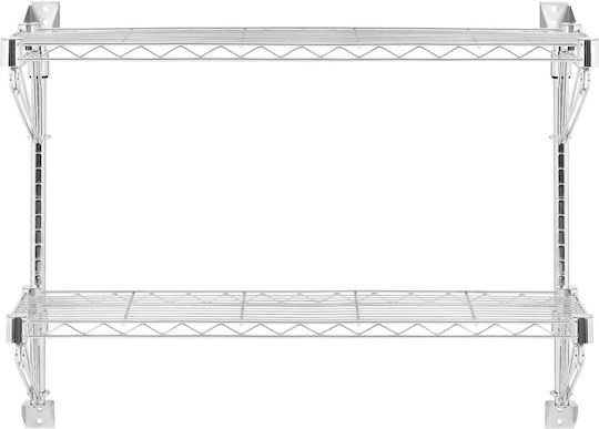 Raft cu Perete Dublu din Sârmă, Suportă Până la 60 Kg, 90 X 35 X 60 Cm