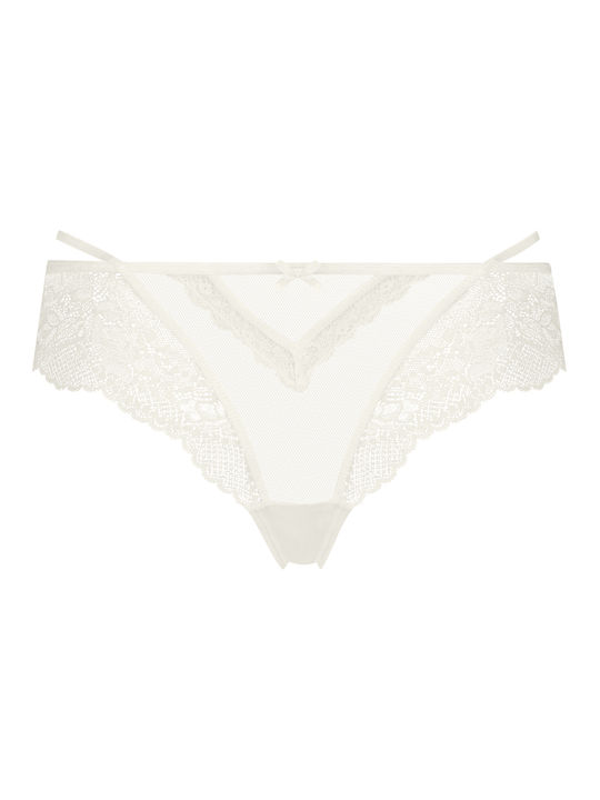 Hunkemöller Damen Brasilien mit Spitze snow white