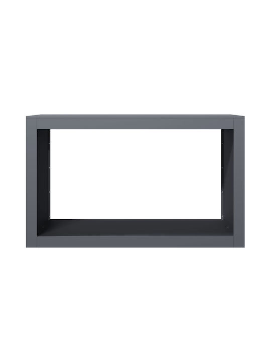 vidaXL Дърво Рафт Съхранение на Дърва 100x40x60см Сив