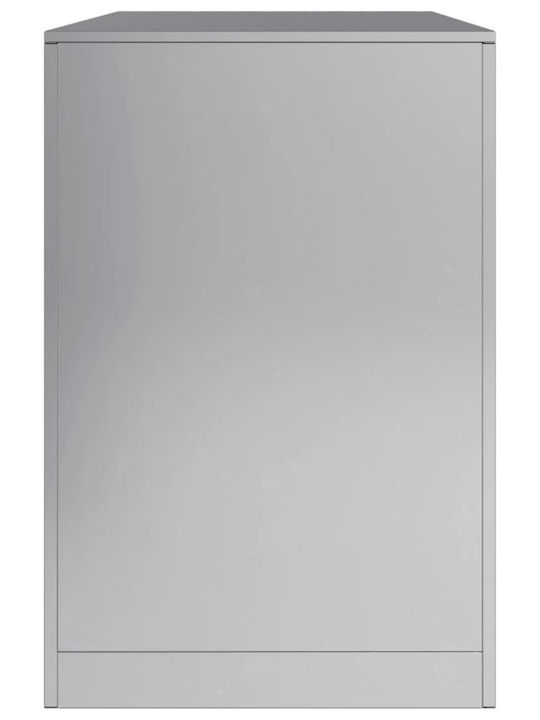 vidaXL Inox Raft Depozitare lemne 100x40x60cm Gri