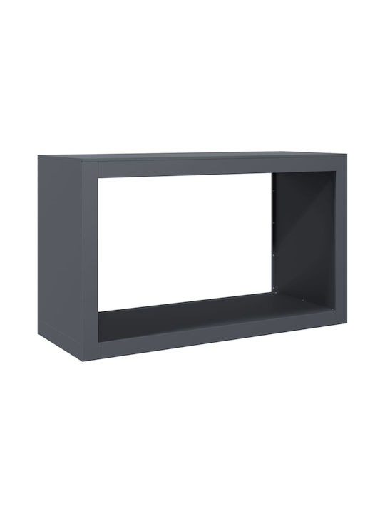 vidaXL Дърво Рафт Съхранение на Дърва 100x40x60см Сив