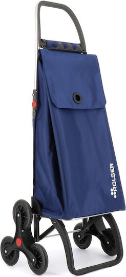 Stoff Einkaufswagen Klappbar Blau 67x107cm