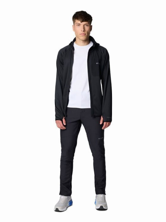 Men's Fleece Cardigan with Hood Black