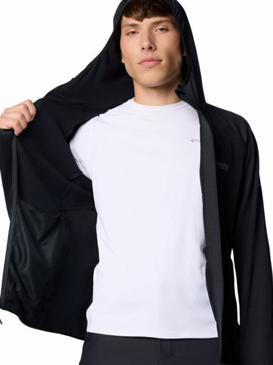 Men's Fleece Cardigan with Hood Black
