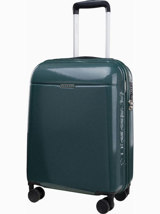 Puccini Kabinenreisekoffer Hartschalen Grün mit 4 Räder Höhe 55cm