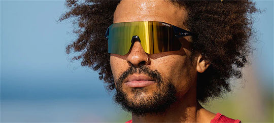 Tifosi Cycling Glasses with Navy Blue Frame & Transparent Lenses