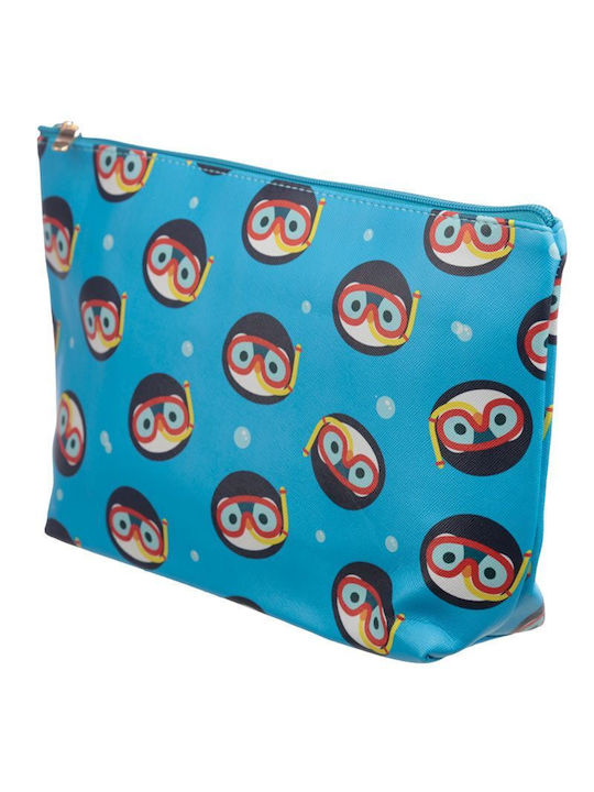 Puckator Toiletry Bag in Blue color 19cm