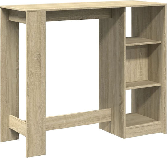 vidaXL Sonoma Brown Wooden Bar Table 124x46x103.5 cm