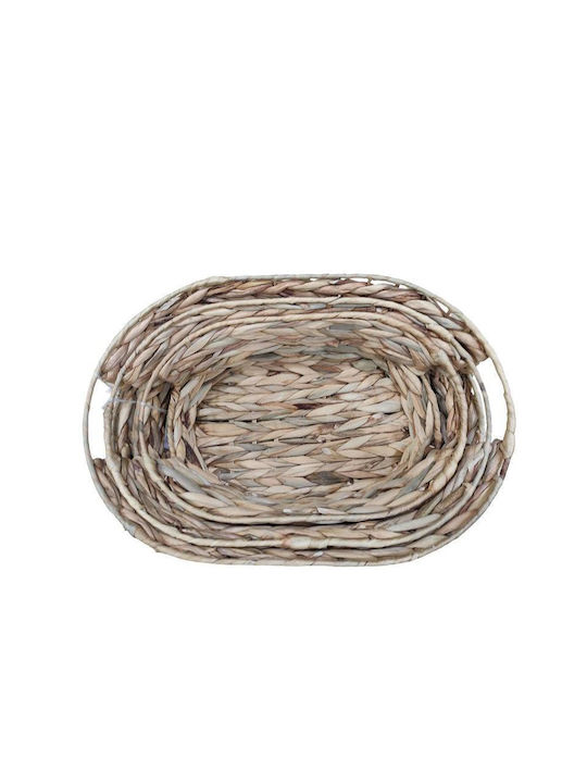 Lalos Set of 3 Wicker Baskets Fiji Dark Natural 9151