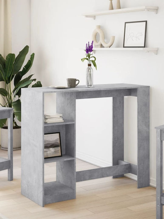 Table Bar Wooden Grey 124x46x103.5cm