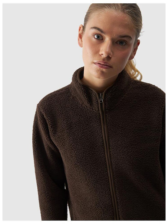 Fleece Jachetă de damă în Maro Culoare