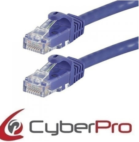 CyberPro U/UTP Cat.6 Ethernet Network Cable 0.25m Blue 1pcs