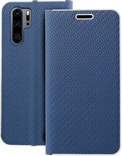 Forcell Luna Carbon Book Plastic Blue (Huawei P30 Pro)