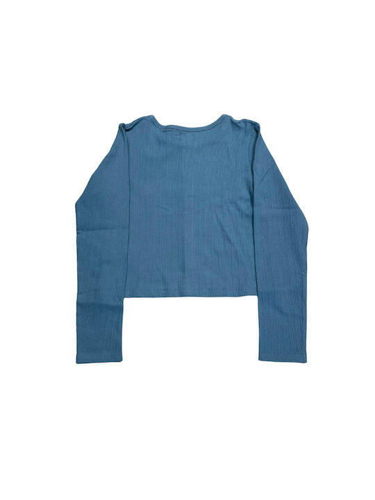 Canada House Kids Blouse Long Sleeve Blue