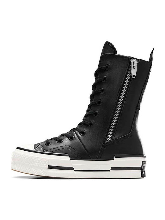 Chuck 70 Plus Xhi Flatforms Boots Black / Egret