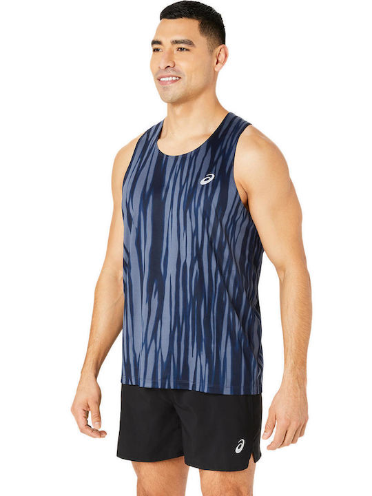 ASICS Singlet T-shirt Bărbătesc cu Mânecă Scurtă Nvy