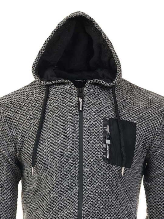 Urba Boy Herren Sweatshirt Jacke mit Kapuze Gray