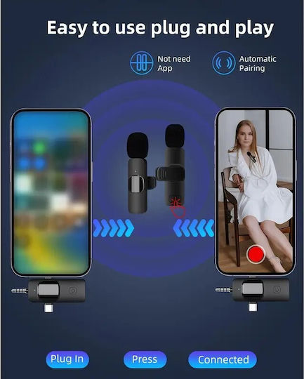 Apexel Μικρόφωνο USB Πέτου, Clip On για Κινητό