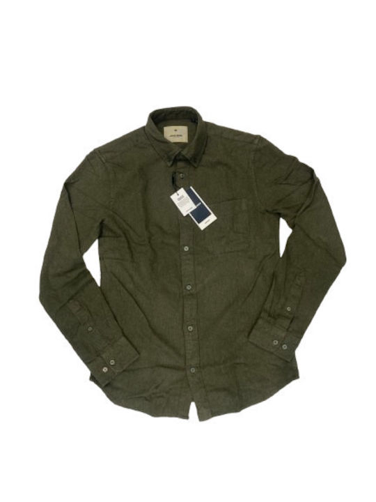 Jack & Jones Men's Shirt Long Sleeve Cotton Olive Night