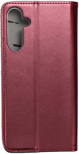 Smart smart magneto Buchen Sie Stoff / Kunststoff Magnetisch Burgundisch (Samsung A25 5G)