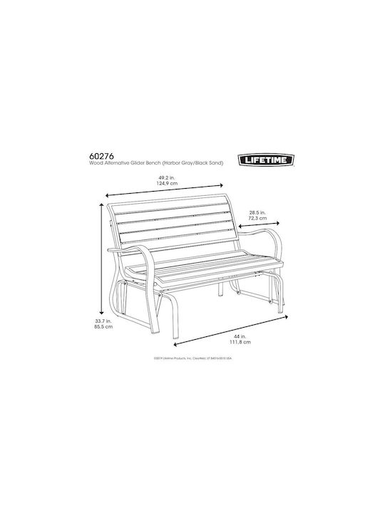 Lifetime 60276 Rocking Bench