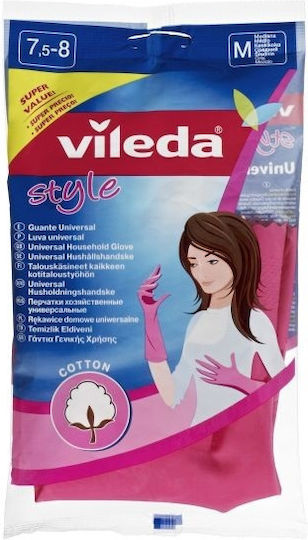 Vileda Oven Gloves Sensitive Plastic Medium 040025 Pink 2pcs