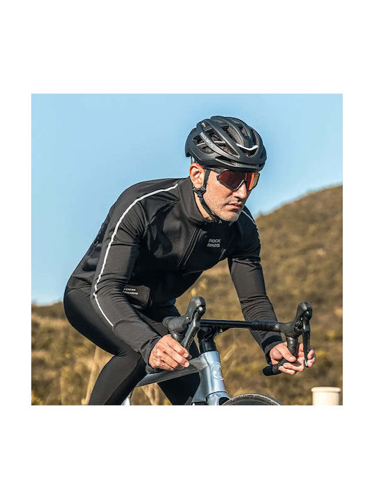 Rockbros Ανδρική Μακρυμάνικη Μπλούζα Road Bike Μαύρη