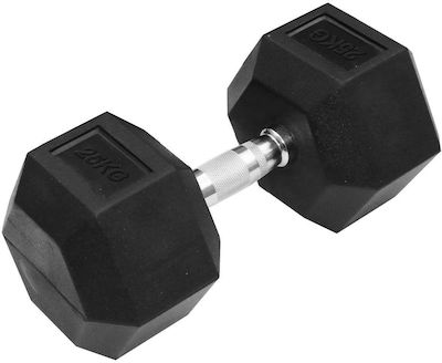 Hexagonal Rubber Dumbbell Pegasus B-1013 25 Kg