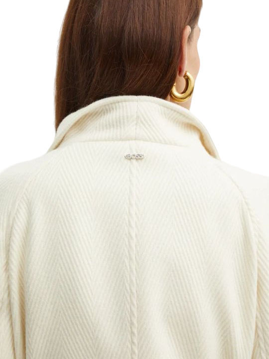 Cedandina Women's Ivory Coast Coat with Buttons
