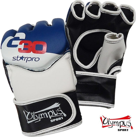 Olympus Sport Starpro G30 Synthetic Leather MMA Gloves Black